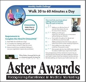 Aster Awards: Wellsource Wins Gold for Monthly Health Challenges