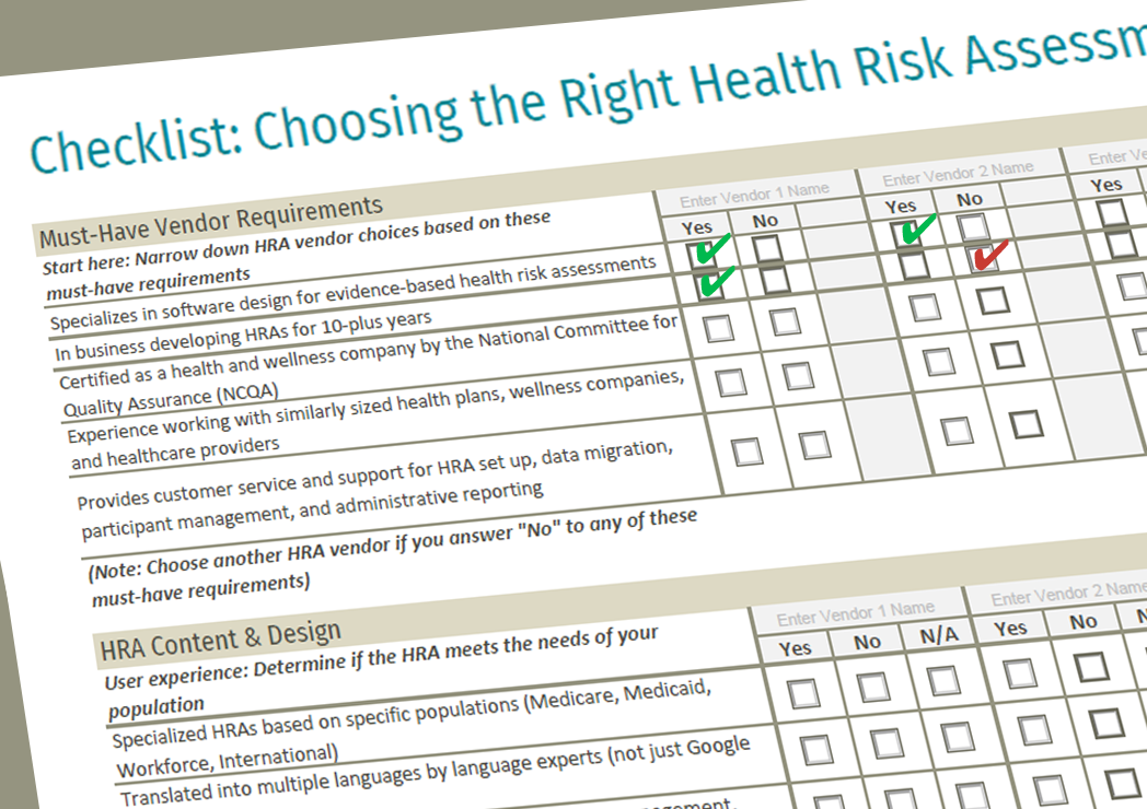 How to Choose the Right Health Risk Assessment for Your Wellness Program